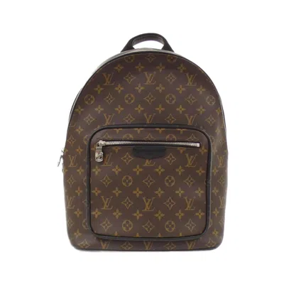 Pre-owned Louis Vuitton Marron Coated Canvas Backpack ()