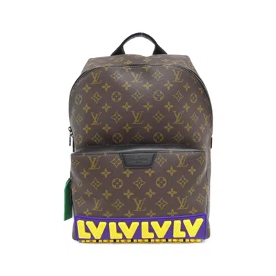 Pre-owned Louis Vuitton Marron Coated Canvas Backpack ()