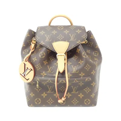 Pre-owned Louis Vuitton Marron Coated Canvas Backpack ()