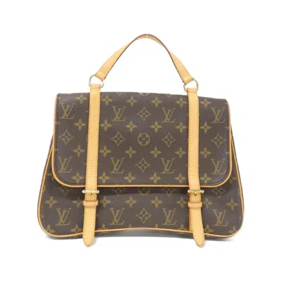 Pre-owned Louis Vuitton Marron Coated Canvas Backpack ()
