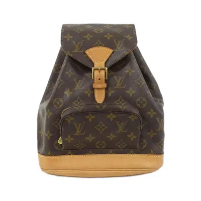 Pre-owned Louis Vuitton Marron Coated Canvas Backpack ()