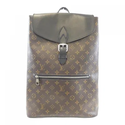Pre-owned Louis Vuitton Marron Coated Canvas Backpack ()