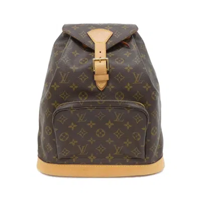 Pre-owned Louis Vuitton Marron Coated Canvas Backpack ()