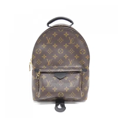 Pre-owned Louis Vuitton Marron Coated Canvas Backpack () In Brown