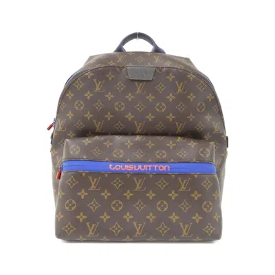 Pre-owned Louis Vuitton Marron Coated Canvas Backpack () In Brown