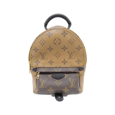 Pre-owned Louis Vuitton Marron Coated Canvas Backpack () In Brown