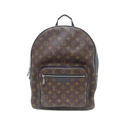 Pre-owned Louis Vuitton Marron Coated Canvas Backpack () In Brown