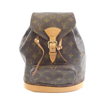 Pre-owned Louis Vuitton Marron Coated Canvas Backpack () In Brown