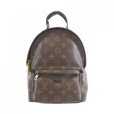 Pre-owned Louis Vuitton Marron Coated Canvas Backpack () In Brown