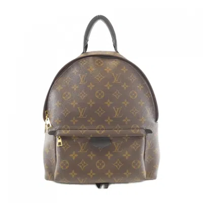 Pre-owned Louis Vuitton Marron Coated Canvas Backpack () In Brown