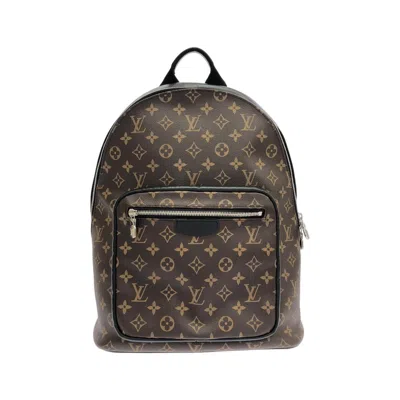 Pre-owned Louis Vuitton Marron Coated Canvas Backpack ()