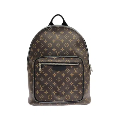 Pre-owned Louis Vuitton Marron Coated Canvas Backpack ()