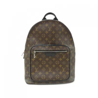 Pre-owned Louis Vuitton Marron Coated Canvas Backpack ()