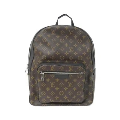 Pre-owned Louis Vuitton Marron Coated Canvas Backpack () In Brown