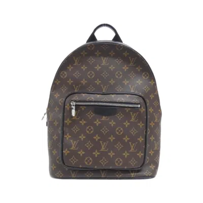 Pre-owned Louis Vuitton Marron Coated Canvas Backpack () In Brown