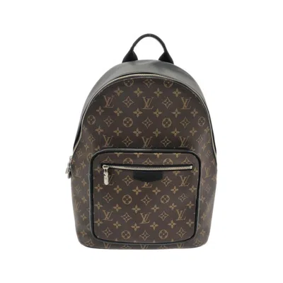 Pre-owned Louis Vuitton Marron Coated Canvas Backpack () In Brown