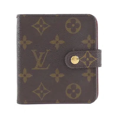 Pre-owned Louis Vuitton Marron Coated Canvas Coin Purse/coin Case ()
