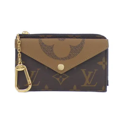 Pre-owned Louis Vuitton Marron Coated Canvas Coin Purse/coin Case ()