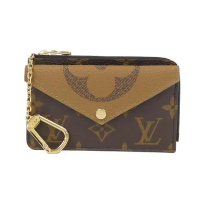 Pre-owned Louis Vuitton Marron Coated Canvas Coin Purse/coin Case ()