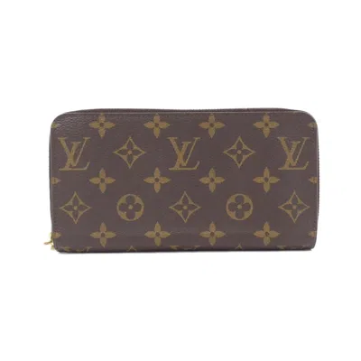 Pre-owned Louis Vuitton Marron Coated Canvas Long Wallet (bi-fold) ()