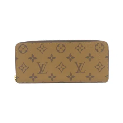 Pre-owned Louis Vuitton Marron Coated Canvas Long Wallet (bi-fold) () In Brown
