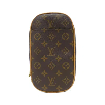Pre-owned Louis Vuitton Marron Coated Canvas Pochette Shoulder Bag ()