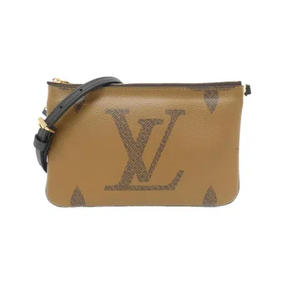 Pre-owned Louis Vuitton Marron Coated Canvas Pochette Shoulder Bag ()