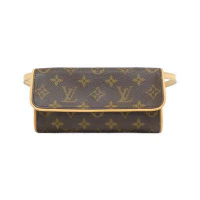 Pre-owned Louis Vuitton Marron Coated Canvas Pochette Shoulder Bag ()