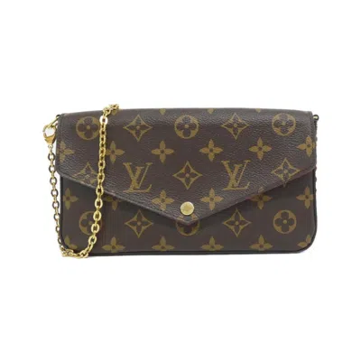 Pre-owned Louis Vuitton Marron Coated Canvas Pochette Shoulder Bag ()