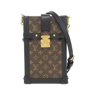 Pre-owned Louis Vuitton Marron Coated Canvas Pochette Shoulder Bag () In Brown