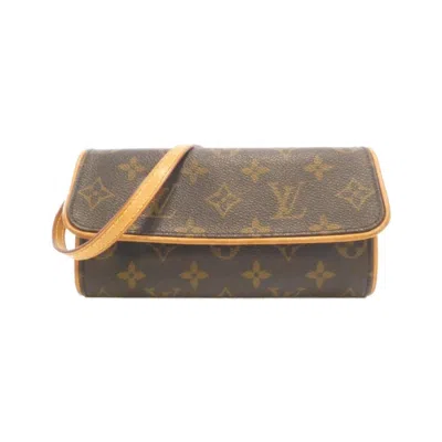 Pre-owned Louis Vuitton Marron Coated Canvas Pochette Shoulder Bag () In Brown