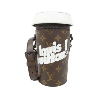 Pre-owned Louis Vuitton Marron Coated Canvas Shoulder Bag ()
