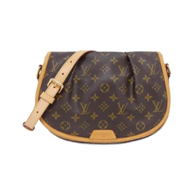 Pre-owned Louis Vuitton Marron Coated Canvas Shoulder Bag ()