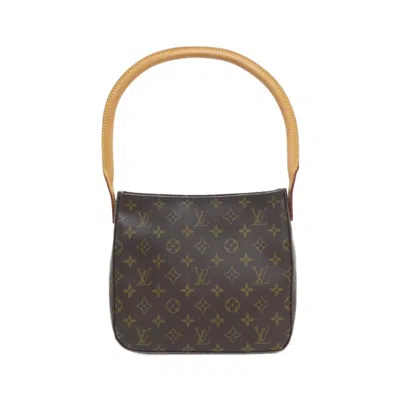 Pre-owned Louis Vuitton Marron Coated Canvas Shoulder Bag ()