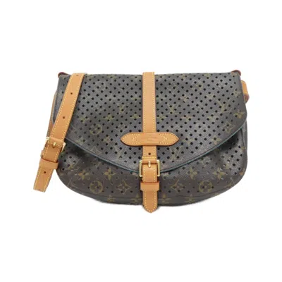 Pre-owned Louis Vuitton Marron Coated Canvas Shoulder Bag ()
