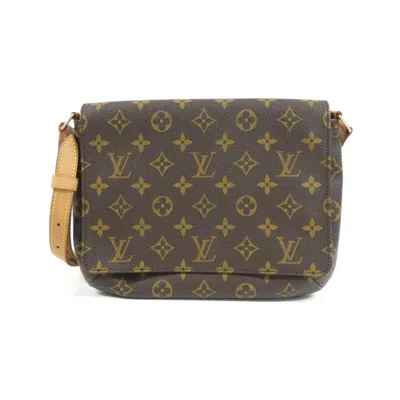 Pre-owned Louis Vuitton Marron Coated Canvas Shoulder Bag ()