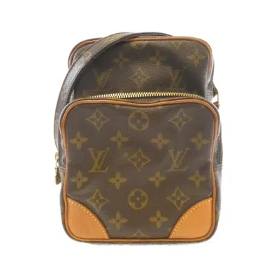 Pre-owned Louis Vuitton Marron Coated Canvas Shoulder Bag () In Brown