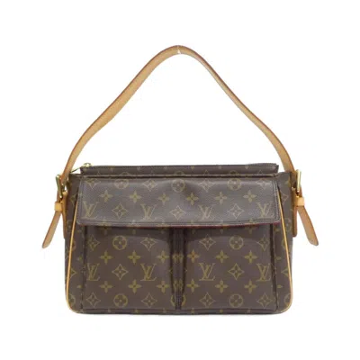 Pre-owned Louis Vuitton Marron Coated Canvas Shoulder Bag () In Brown