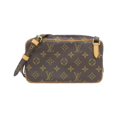 Pre-owned Louis Vuitton Marron Coated Canvas Shoulder Bag () In Brown