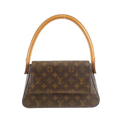 Pre-owned Louis Vuitton Marron Coated Canvas Shoulder Bag () In Brown