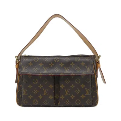 Pre-owned Louis Vuitton Marron Coated Canvas Shoulder Bag () In Brown