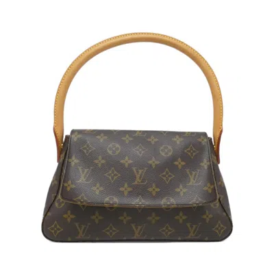 Pre-owned Louis Vuitton Marron Coated Canvas Shoulder Bag () In Brown