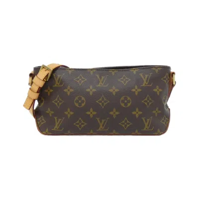 Pre-owned Louis Vuitton Marron Coated Canvas Shoulder Bag () In Brown