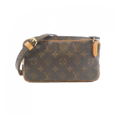 Pre-owned Louis Vuitton Marron Coated Canvas Shoulder Bag () In Brown