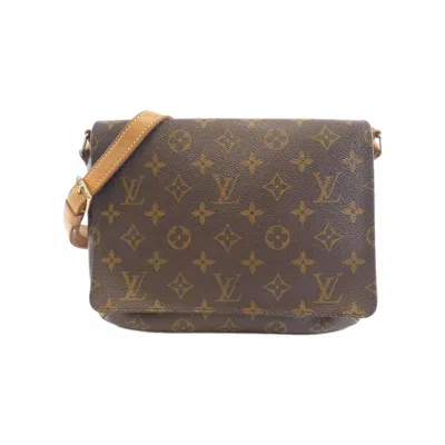 Pre-owned Louis Vuitton Marron Coated Canvas Shoulder Bag () In Brown