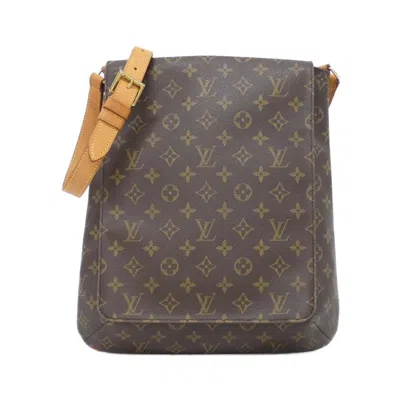 Pre-owned Louis Vuitton Marron Coated Canvas Shoulder Bag () In Brown