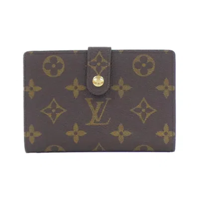 Pre-owned Louis Vuitton Marron Coated Canvas Wallet (bi-fold) ()