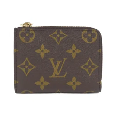Pre-owned Louis Vuitton Marron Coated Canvas Wallet (bi-fold) () In Brown