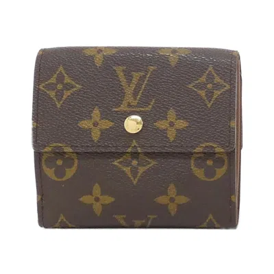 Pre-owned Louis Vuitton Marron Coated Canvas Wallet (tri-fold) ()