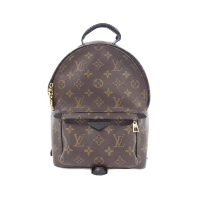 Pre-owned Louis Vuitton Marron Monogram Coated Canvas Backpack ()